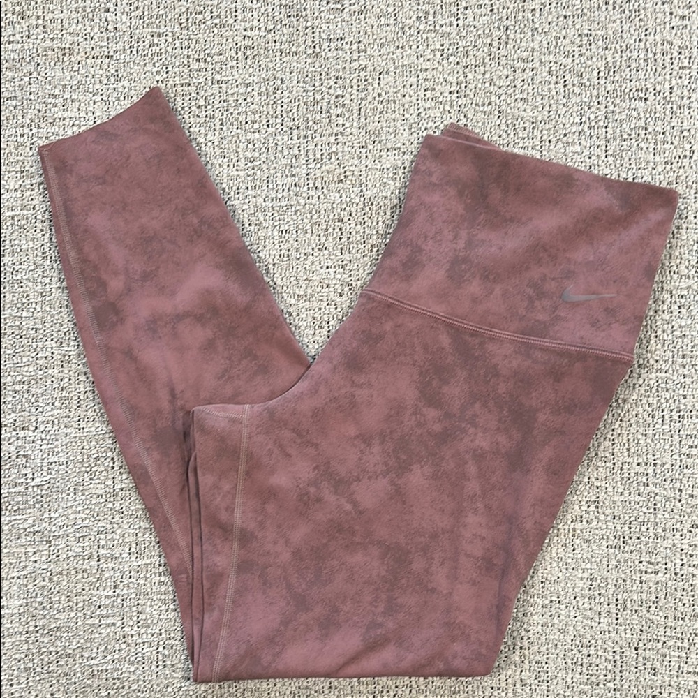 Nike Pink Leggings Plush Texture Full-Length